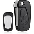 For Ford KA Key Fob Replacement 3 Buttons Flip Car Key Fob Case For Ford KA Mk2 2008 - 2016 Ford KA Key Shell with Uncut Blade