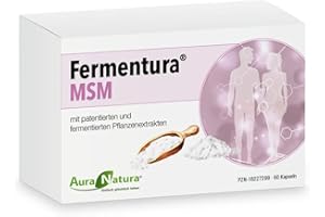 ‎AURA NATURA Aura Natura Fermentura MSM Kapseln Hochdosiert – Angereichert mit Fermentierten Inhaltsstoffen | MSM Methylsulfonylmethan – 60 Kapseln – Vegan