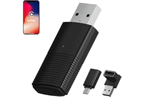VELOBLAST Adattatore Wireless CarPlay per iPhone iOS 10+, piccolo dongle Wireless Car Play converte il cavo in wireless per le auto CarPlay cablate in fabbrica dal 2016, Plug & Play, aggiornamento online (Nero)