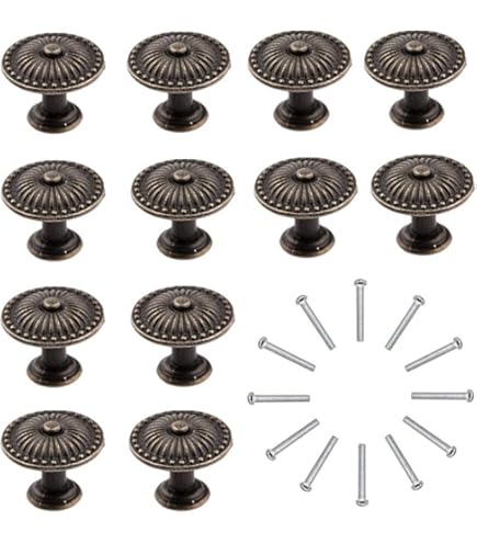 Pomelli Per Mobili Vintage 32mm - 8 Pezzi Bronzo Antico Per Cassetti E Armadi - Foto 8