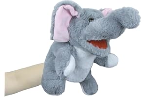 lilizzhoumax Simulation elephant Hand Puppet Plush Toy, Stuffed Zoo Animal Plush elephant Cute Role-Playing, Child Interactive Early Education Toys Home Decoration Animal Toys, Gift for Kids