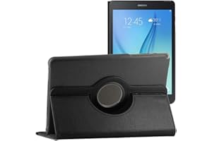 ebestStar - Funda para Samsung Galaxy Tab A 9.7 T550 / S Pen P550, Carcasa Capa Giratoria, 360 Protectora, Cuero PU Soporte, Negro