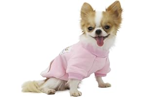 LOPHIPETS Hunde-Sweatshirt aus Baumwolle, für kleine Hunde, Chihuahua, Welpen, für kaltes Wetter, Rosa/S