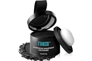 VELVERVY Retoca Raíces, Polvo Impermeable para Corregir y Densificar el Cabello, Para Mujeres y Hombres, Larga Duración Cubre Canas -4g, Negro