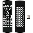 BIFANS MX3 Backlight Mini Wireless Keyboard, Air Mouse IR Learning with 6-Axis Inertia Sensors Multifunctional 2.4GHz Remote for Smart TV，Android TV Box, PC, Mac OS,Linux (MX3)