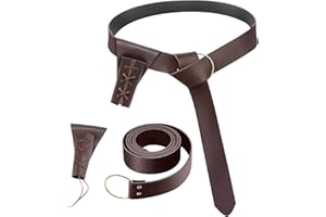 Sternstunde Sterntunde Mittelalter Gürtel + PU Leder Schwert Holster, Wikinger Gürtel für Ritter und Cosplay Kostüme Halloween LARP