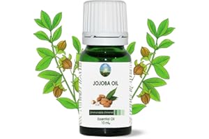 NPOW Jojoba Oil - 100% Pure & Natural Organic Jojoba Oil For Hair, Face, Body, Beard, Nails & Hair Growth Oil - Jojoba Oil For Skin, Deeply Moisturizing, Cold Pressed Jojoba Oil Vegan Friendly - 10ml