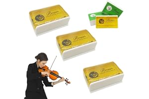 XIAGER 3pcs Violin Rosin,Natural Rosin for Violin,Viola & Cello,Light Low Dust Ros/in for Bows and Vio/lin Strings,Essential Cello Ro/sin & Instrument Accessories,String Music Instrument Accessories