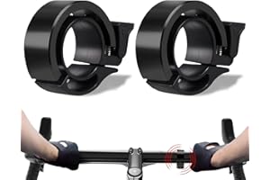 BUOSHUO 2 Pack Mini Compact Concealed Bicycle Bell,Fahrradklingel,Klingel Fahrrad,22-24 mm Handlebars,Innovative Aluminiumlegierung 100DB Klingel,Crisp and Loud Lightweight Yet Durable, Waterproof and