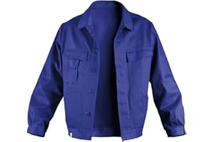KÜBLER Workwear KÜBLER QUALITY DRESS Arbeitsjacke blau, Größe 56, Herren-Arbeitsjacke aus Baumwolle, bequeme Arbeitsjacke