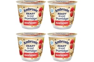 MARS, INCORPORATED 4 x 210g Raspberry Layered Ready To Eat Porridge No Artificial Flavours Source Of Protien & Calcium