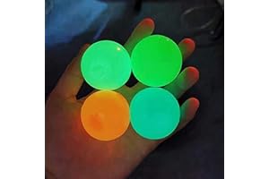 FOHYLOY Palle Antistress Appiccicose, Fluorescent Sticky Wall Ball, Giocattoli Antistress Bagliore Morbidi, Sticky Globbles Ball Stress Toy per Bambini e Adulti (65mm)