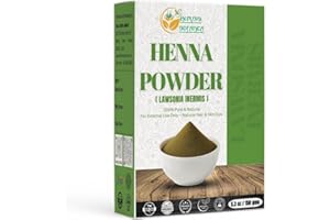 Herbs Botanica Organic Henna Powder For Hair Color 100% Pure Give Natural Color, Hair Dye Grown And Cultivated In Rajasthan 100% Chemical Free 150 Gms / 5.3 Oz Pack