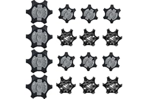 BOTATTRAECK 16 PCS Black Golf Shoe Spikes TPU Golf Shoe Cleats Anti-Slip Cricket Spikes for Providing Reliable Traction and Control in Any Condition