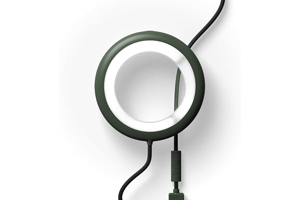 Bily Lampe de Lecture Vert Kaki, LED avec 3 intensités d'éclairage, Ultra légère, Fonctionne sans Batterie ni Piles, Branchement USB, Smartphone