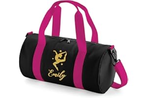 Absolutely Top Childrens Personalised Dance & Gymnastics Glitter Barrel Bag