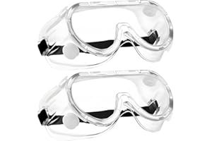Svitzoot 2 Stück Schutzbrille Arbeitsschutzbrille für Brillenträger Staubdichte Schutzbrillen Transparent Staubschutzbrille Antibeschlagbrille Sicherheitsbrille