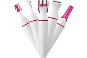 LERKELY Rasoir électrique pour femme, 2 en 1 Ladyshaver, Epilateur Sourcils Electrique Femme pour la barbe, les bras, les jambes, les aisselles, le maillot et plus encore