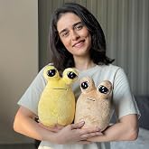 Pel&uuml;ş Oyuncak Ayıcık Poe,Pou,Kahverengi Ayı,Peluş doldurulabilir oyuncak,Uzaylı Pel&uuml;ş oyuncak,Evcil Hayvanım Pou (Sarı)