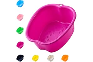 ANXICER Grande Bassine Plastique Bassin de Spa Bain de Pieds,Spa d'eau et Massage des Pieds,pour Pédicures Tremper Les Pieds Détox et Massage Elimine Callosités Cuticules (Purple)