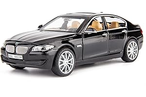 TGRCM-CZ 1/32 Compatible for BMW 535i Model Car, Zinc Alloy Pull Back Toy car with Sound and Light for Kids Boy Girl Gift(Black)