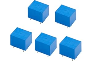 Heschen PC Board Relay, JQC-3F(T73), DC12V Coil, SPDT, 7A 250VAC, 5 Pin terminals, 5Pack