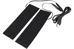 YUYTE USB-uppvärmningskuddar för Insolor 5V Elektrisk Fot Varmare med Kolfiberuppvärmningsfilm 19.6x6cm 35-50 ° C för Tofflor Vintervärme