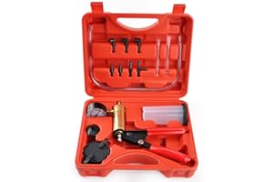 LXNEER Brake Bleeding Kit Hand Held Pressure Vacuum Pump Tester Set, Brake Clutch Fluid Bleeder Kit One Man for Car Motorcycle