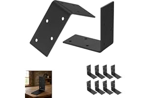 SZYILIDA 8 Pz Staffe Angolari per Legno, Staffa Angolare, Staffe a L, Squadrette Angolari 90 Gradi Metallo, Supporti Angolo Retto per Giunto di Legno, Fissaggio, Riparazione, Connettore - 76x76x38mm