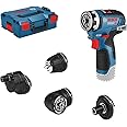 Bosch Professional 12V System GSR 12V-35 FC Cordless Drill/Driver (incl. 4 FlexiClick adapters, Without Battery/Charger, L-BOXX 102) – FlexiClick System