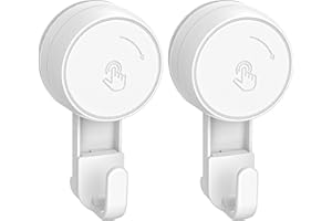 Ulinek Ganci a Ventosa Super Resistenti 2 Pezzi Senza Foratura Carico 5KG Ganci Ventosa per Vetro Piastrelle Parete Doccia Bagno Cucina Porta Gancio Ventosa Forte per Asciugamani Accappatoi