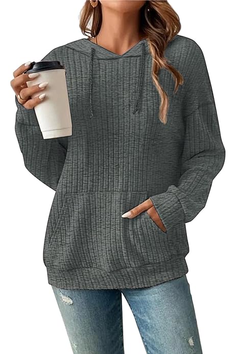 Camiseta Mujer Manga Larga Sudadera Con Capucha Para - Main Image