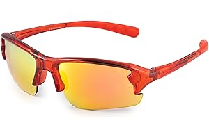 Kiddus Gafas de Sol Deportivas para Niño Niña a partir de 6 y 10 años. Protección UV400. Ligeras y resistentes a los impactos. Ideales para actividades al aire libre. Lentes de colores espejadas