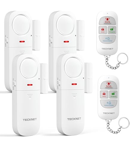 Olympia TF 400 Openingsmelder (voor deuren en ramen, 90 dB sirene, draadloos, op batterijen werkend deurcontact en raamcontact met alarmfunctie
