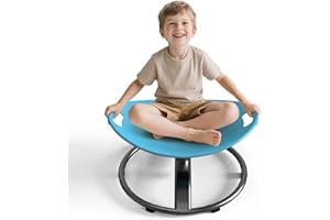 pozoera Spinning Chair for Autistic Kids - Sensory Spinning Chair for Autistic Children with Safety Handle & Non-Slip Design, Sensory Swivel Chairs for Kids 3-8 Years(Sky Blue)