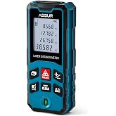 ASSUR ASR940 Profesyonel Lazer Terazili Dijital Mesafe &Ouml;l&ccedil;er 50 Metre, &plusmn;1.5 mm Hassasiyet, Alan ve Hacim Hesaplama, Pisagor F