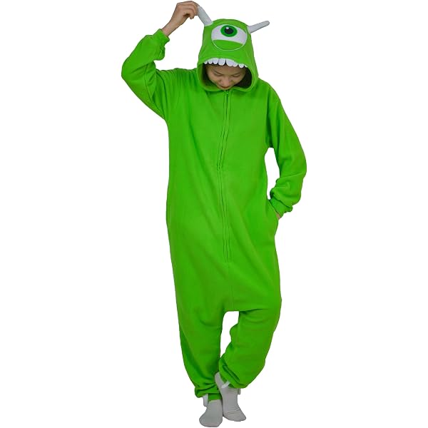 Combinaison Pyjama Yoda Adulte - Polaire 100% Polyester - Capuche Avec Oreilles - Pour Halloween, Cosplay, Soirée Pyjama - 2