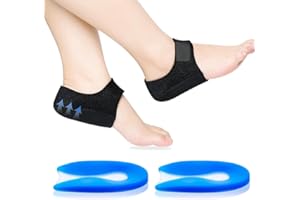 ZEPIQOR 2 Par taloneras para espolon, taloneras silicona, plantillas del talón, almohadillas para talón, taloneras silicona fascitis plantar, protector talon zapato(L)
