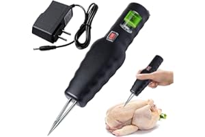 mizikuu Spiumatrice Elettrica per Piume di Pollame, Macchina Spiumatrice Portatile per Piume con Interruttore Impermeabile, Strumento per Spiumare Piume Rapida per Pollame, Pollo, Oca, Nera