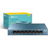 TP-Link LS108G - Switch 8 Ports (10/100/1000) Gigabit Ethernet Switch, Metal Housing, Ultralight with Super Heat Dissipation,