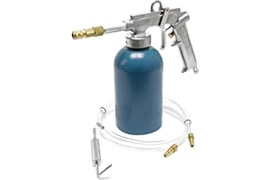 WilTec Pistolet pneumatique à Godet Buse coudée et Ronde Pulvérisateur Cavité Dessous de Caisse