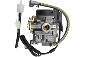 GOOFIT Pompe à essence de de carburateur PD18 18 mm Remplacement pour Kymco Agility 4 temps GY6 49cc 50cc 139qmb 139qmA vélomoteur VTT scooter