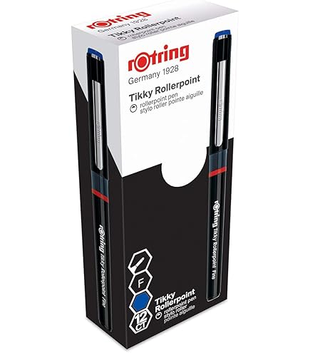 ROtring Tikky Fine Liner Fiber Tip Graphic Pen 0.1 Mm Black
