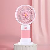 Coverzone El Tipi Mini Fan, 250mAh Batarya, USB Şarj Edilebilir, Doğal R&uuml;zgar &Ouml;zelliği, Taşınabilir ve Kompakt Tasarım, Seyah