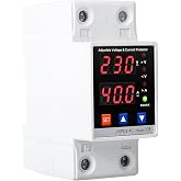 Jadeshay Current Voltage Protector Device Overvoltage Protection 220V 40A Over Voltage Under Voltage Protector Auto Reset Vol