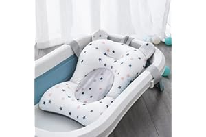 NICEYEA Baby-Badewannen-Stützkissen, Liege-Einsatz für Neugeborene, rutschfest, Komfort, Kleinkind, Badewannenkissen, Schlinge Dusche, Badewanne, Stützsitzmatte, Bett, Baby-Badekissen für Babys 0-12 Monate