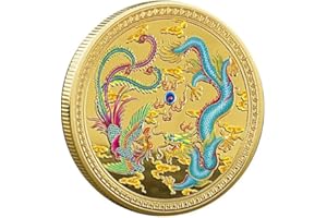 YIQILAFADA Good Luck to You, moneta tradizionale cinese della fenice del drago, strumento per grattare biglietti della lotteria, moneta portafortuna cinese per fortuna in ufficio