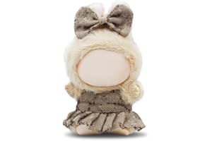 JAWUZ Set di vestiti doll, Doll vestiti, Vestiti per doll, Per doll peluche da 17 cm, Marrone (senza bambola)