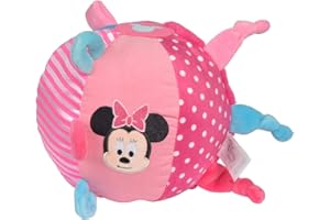 Simba 6315876850 Disney Minnie Softball, Jouet pour bébé, avec différents matériaux et Fonctions de Jeu, 15 cm, Convient dès Les Premiers Mois de la Vie