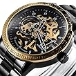 Alienwork IK mechanische Herren-Uhr Automatik Edelstahl-Metallband Schwarz/Silber/Gold/Braun by Alienwork
